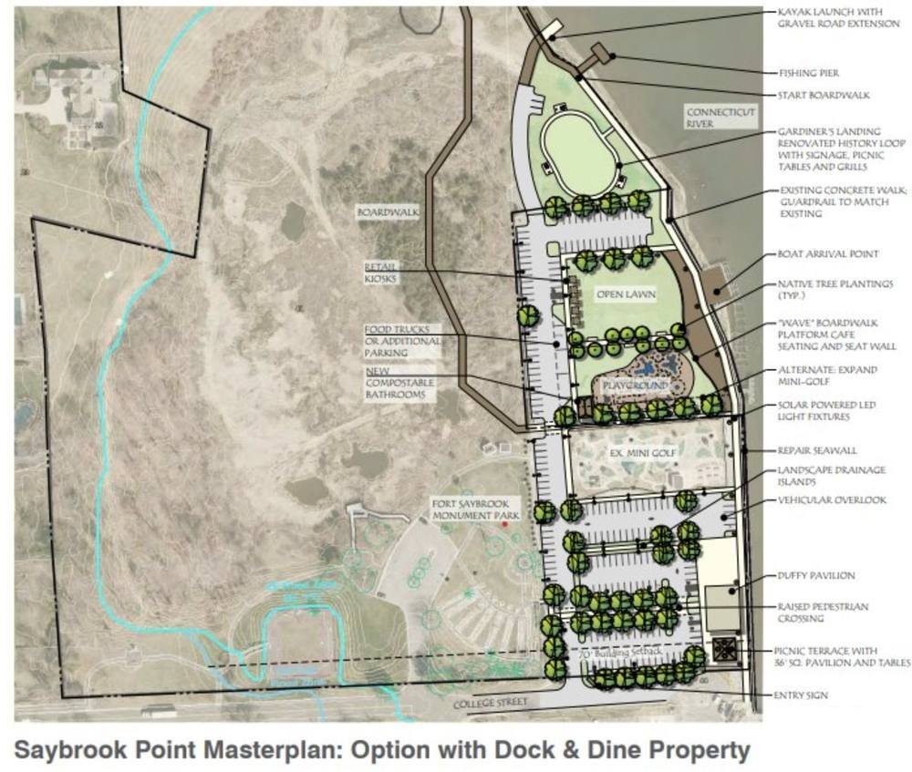 Saybrook Point Masterplan with Dock and Dine property